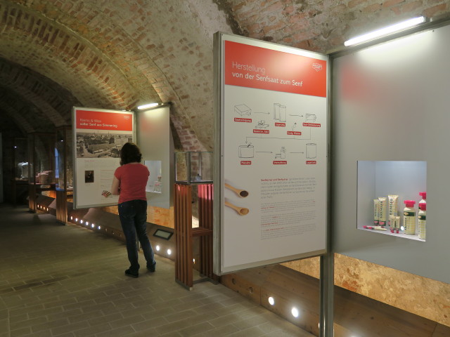 Sabine in der Sonderausstellung 'Kremser Senf' im Museum Krems