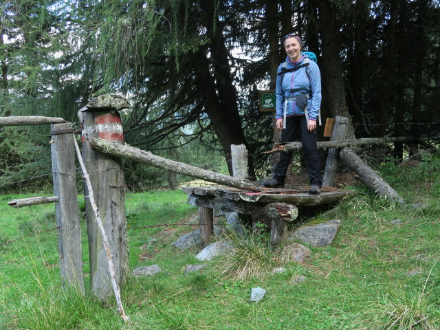 Sabine am Weg 132 zwischen Troghütte und Turnhoferhütte (13. Aug.)
