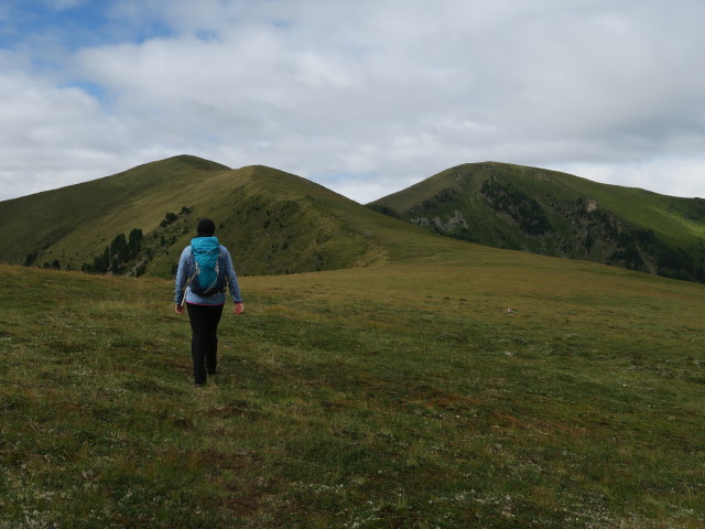Sabine am Weg 132 zwischen Ursch und Schwarmbrunnhöhe (13. Aug.)