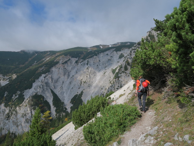 Carmen am Holzknechtsteig zwischen Bachingerbründl und Haid-Klettersteig