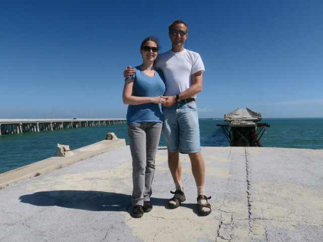 Sabine und ich bei der Bahia Honda Rail Bridge (16. Nov.)