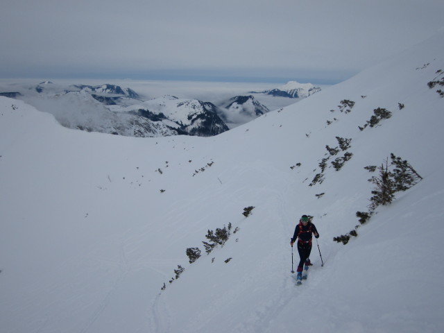 Claudia zwischen Angerkaralm und Gamsfeld