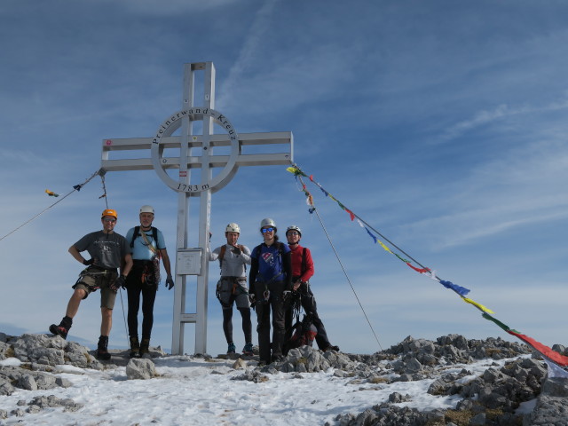 Ich, Josef, Christoph, Ursula und Gerhard auf der Preiner Wand, 1.783 m