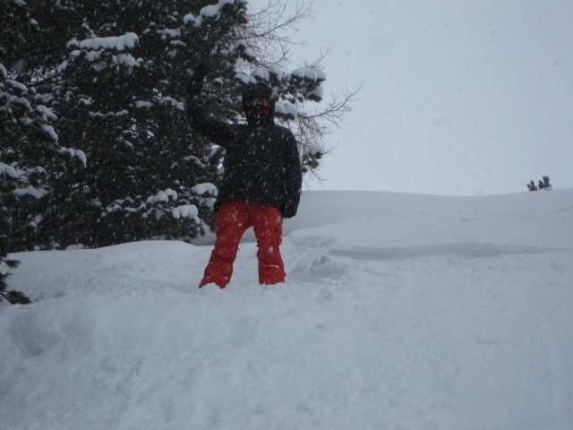 Markus neben der Piste 'Gran Paradiso' (19. März)