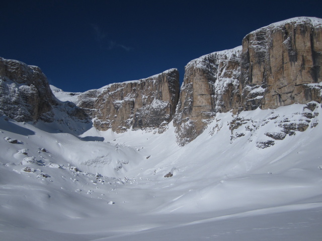 von der Bergstation des Sessellifs Vallon Richtung Westen (21. März)