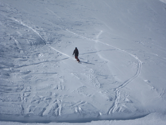 Markus neben der Piste 'Punta Rocca' (21. März)
