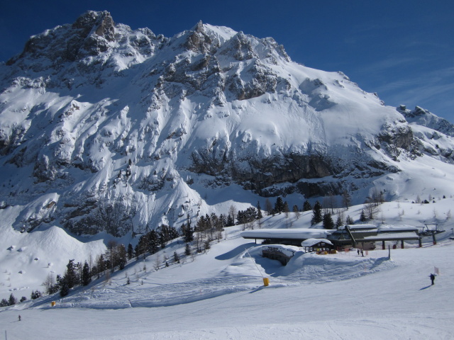 Talstation des Sessellifts Sella Brunech (21. März)