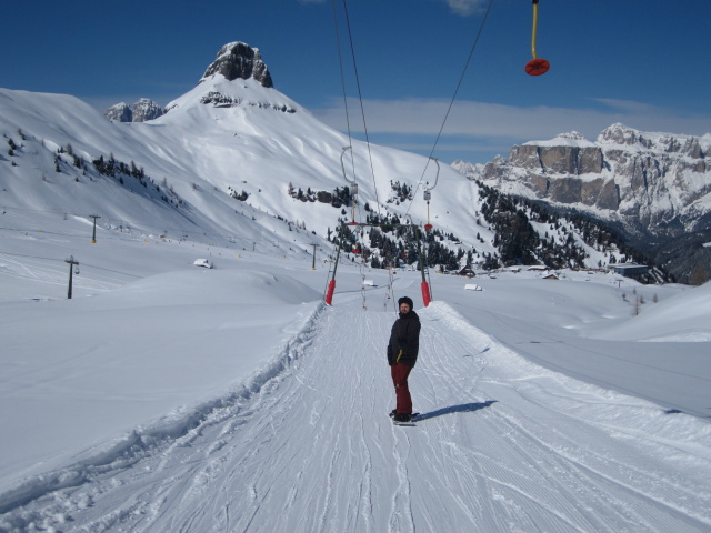 Markus im Skilift Sasso di Rocca (21. März)