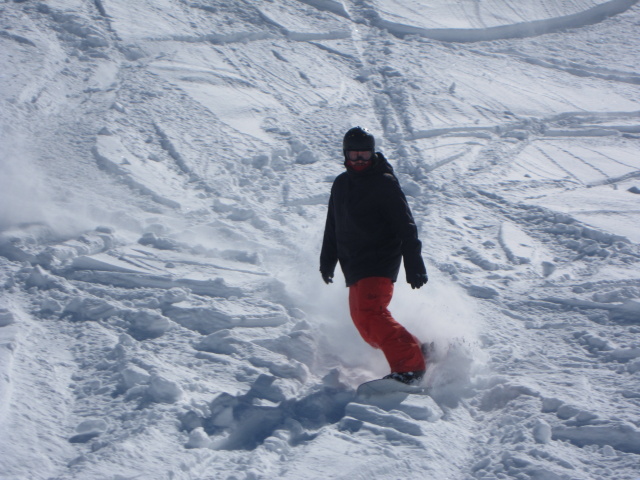 Markus neben der Piste 'Canalini' (22. März)
