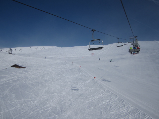 Piste 'Fermeda' vom Sessellift Fermeda aus (25. März)