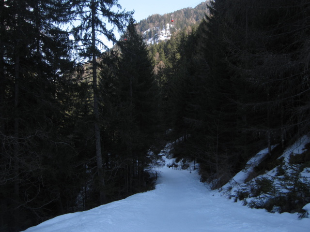 ehemalige Talabfahrt Seiser Alm - St. Ulrich (25. März)
