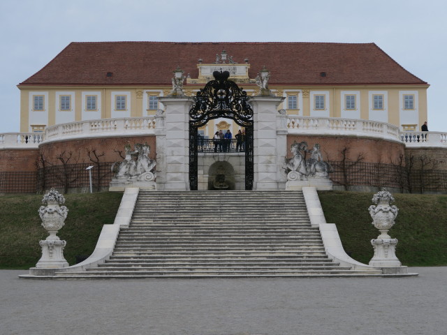 Schloss von der fünften Terrasse aus