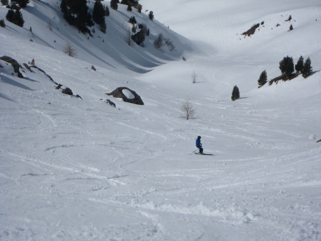 Stefan neben der Piste 34 (8. Apr.)