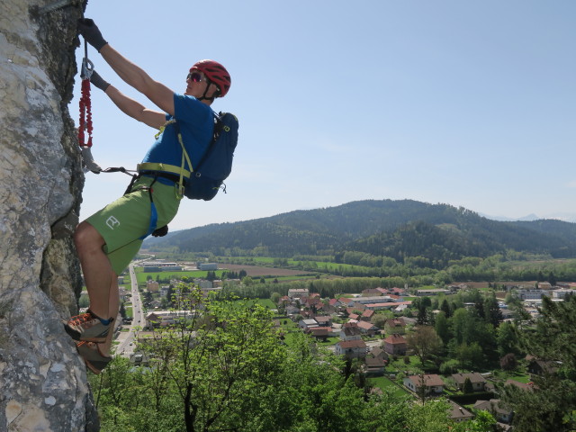 Michael zwischen Einstieg und Schlangengraben