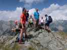 Sonja, Marion, Josef, Michaela, Frank, Erich und Ulrike am Gorner, 2.702 m