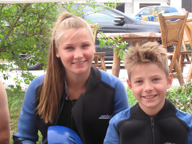 Miriam und Moritz im Eddy Rafting Center