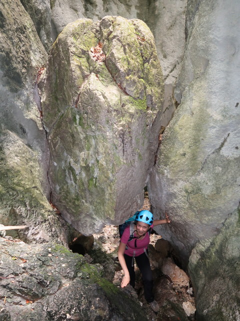 Sabine in der Weichtalklamm