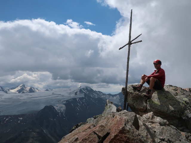 Ich auf der Hinteren Ölgrubenspitze, 3.295 m (3. Aug.)
