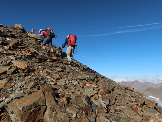 Gudrun und Christoph zwischen Firmisanjoch und Schalfkogel (12. Aug.)