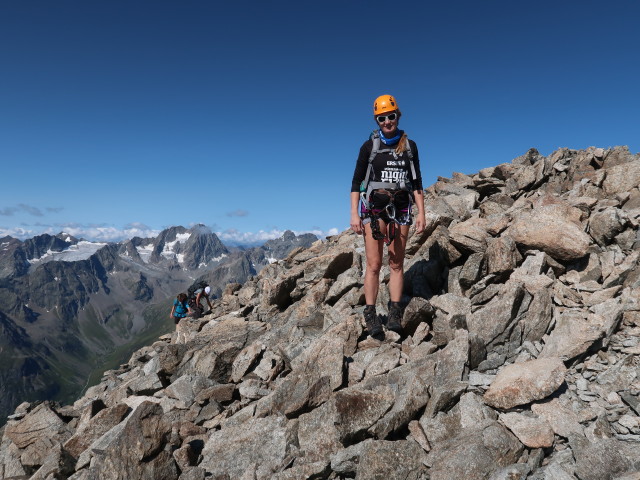 ?, Bernadette und Evelyn am Westgrat der Hohen Geige (16. Aug.)