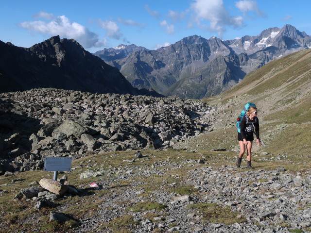 Evelyn im Breitlehnjöchl, 2.637 m (17. Aug.)