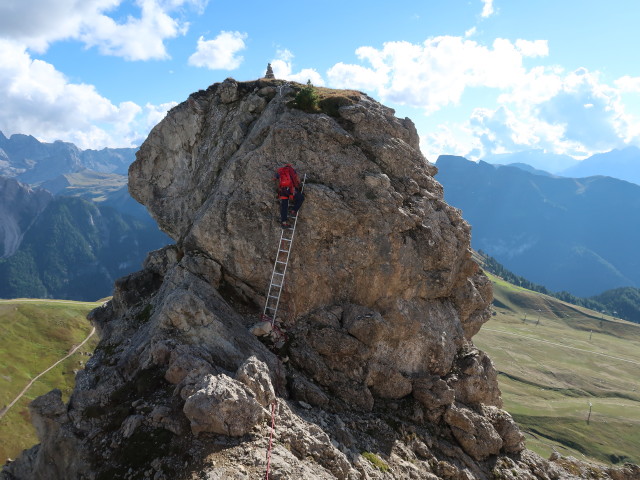 Axel am Abstiegs-Klettersteig