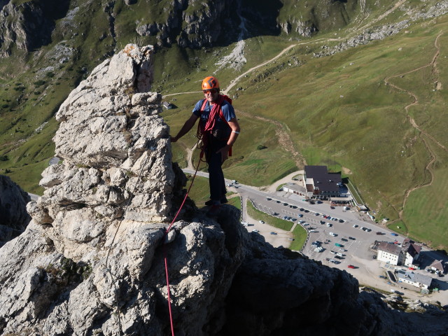 Axel am Abstiegs-Klettersteig