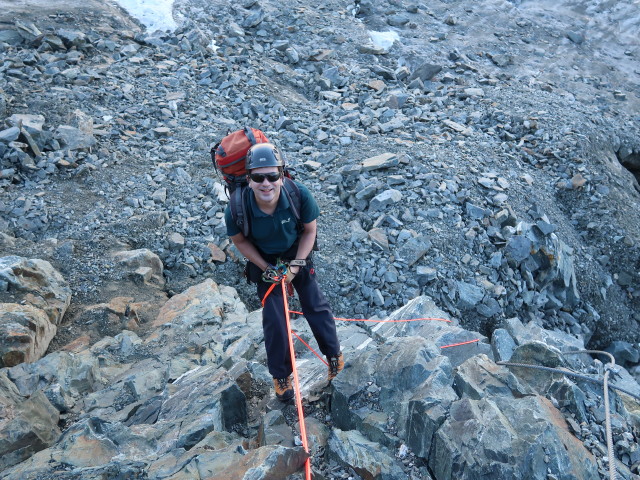 Ronald zwischen Geißlehnscharte und Bachfallenferner (16. Sep.)