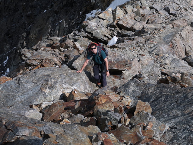 Ronald zwischen Grüne Tatzen-Ferner und Hohem Seeblaskogel (16. Sep.)