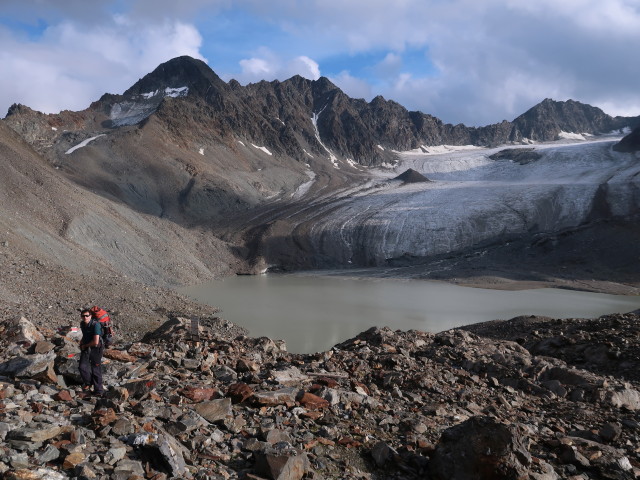 Ronald zwischen Grüne Tatzen-Ferner und Ernst-Riml-Spitz (16. Sep.)