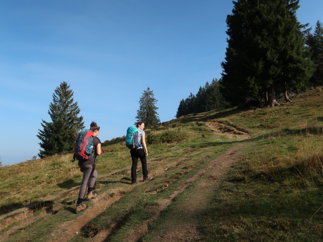Romy und Sabine zwischen Kühl-Brünnele und Am Lank (29. Sep.)