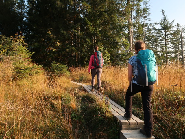 Romy und Sabine zwischen Gschwendtalpe und Bregenzer Hütte (29. Sep.)