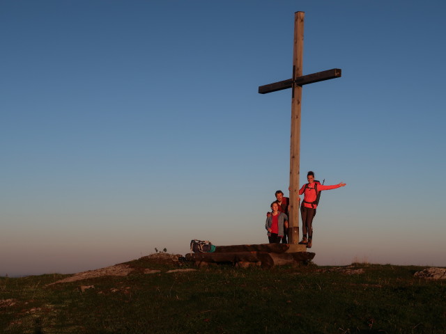 Sabine, ich und Romy auf der Weißenfluhalpe, 1.367 m (30. Sep.)
