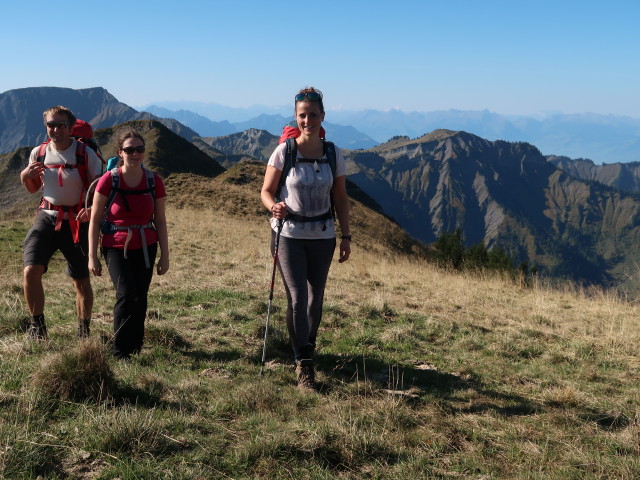 Ich, Sabine und Romy zwischen Leuenkopf und Mörzelspitze (30. Sep.)