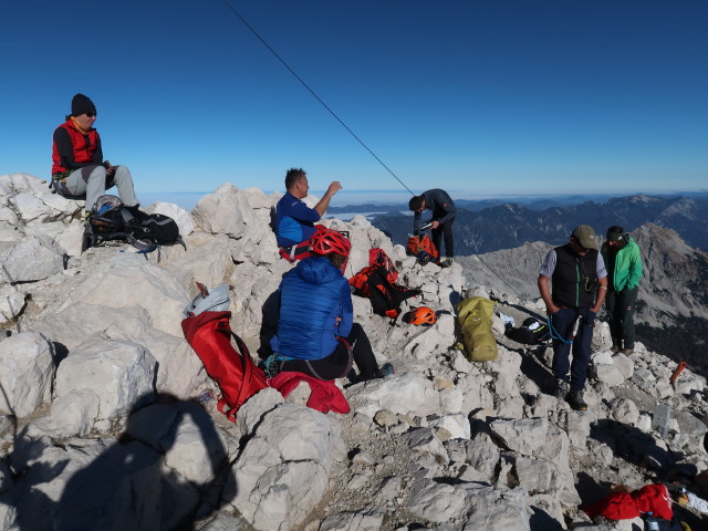 Carmen, Erhard, Martina, ?, Axel und ? am Großen Priel, 2.515 m