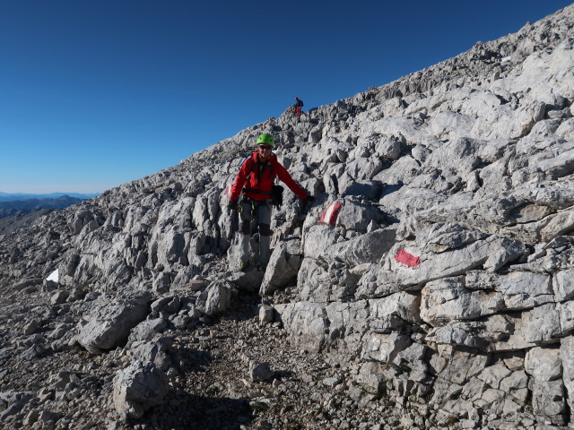 Carmen und Erhard am Weg 260 zwischen Großem Priel und Brotfallscharte