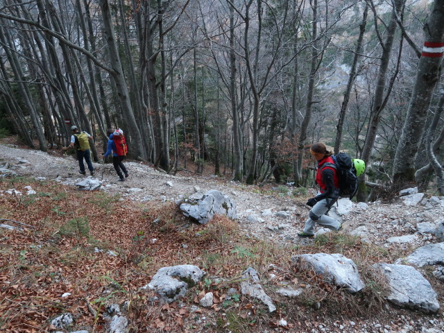 Axel, Martina und Carmen am Weg 201 zwischen Priel-Schutzhaus und Kleinem Ofen