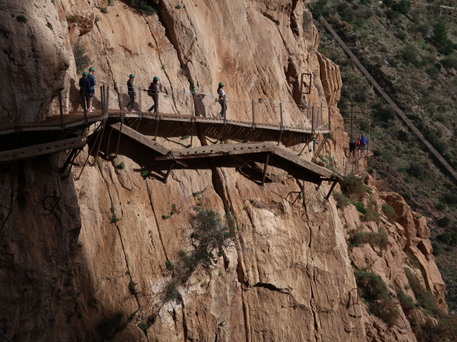 Caminito del Rey: nach der Hängebrücke (23. Nov.)