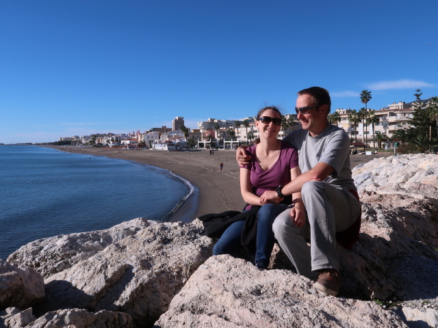 Sabine und ich am Punta de Torremolinos (24. Nov.)