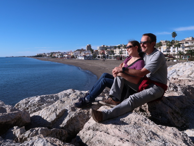 Sabine und ich am Punta de Torremolinos (24. Nov.)