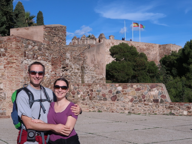 Ich und Sabine im Castillo de Gibralfaro in Málaga (24. Nov.)