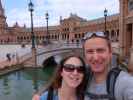 Sabine und ich auf der Plaza de Espana in Sevilla (21. Nov.)