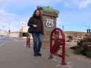 Sabine auf der Route 66 in Barstow (19. Mai)