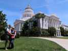 Ich und Sabine beim California State Capitol in Sacramento (29. Mai)