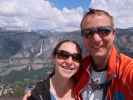 Sabine und ich am Glacier Point im Yosemite National Park (31. Mai)