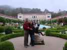 Ich und Sabine im äußeren Peristyl der Getty Villa in Pacific Palisades (5. Juni)