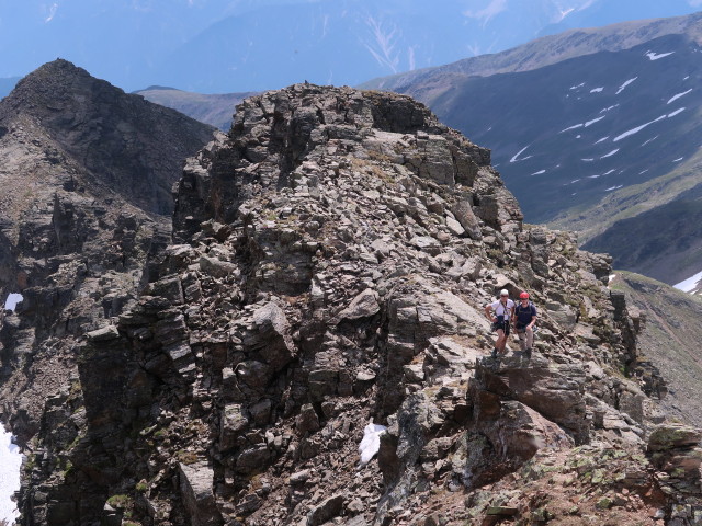 Josef und Werner zwischen Oberer Zarspitze und Unterer Zarspitze