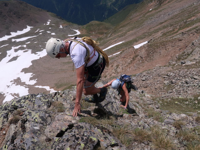 Josef und Ursa zwischen Oberer Zarspitze und Unterer Zarspitze