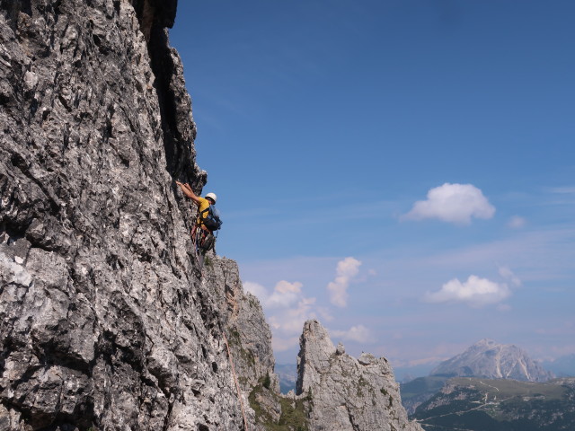 Via Corsi-Chiandussi: Philipp in der 3. Seillänge