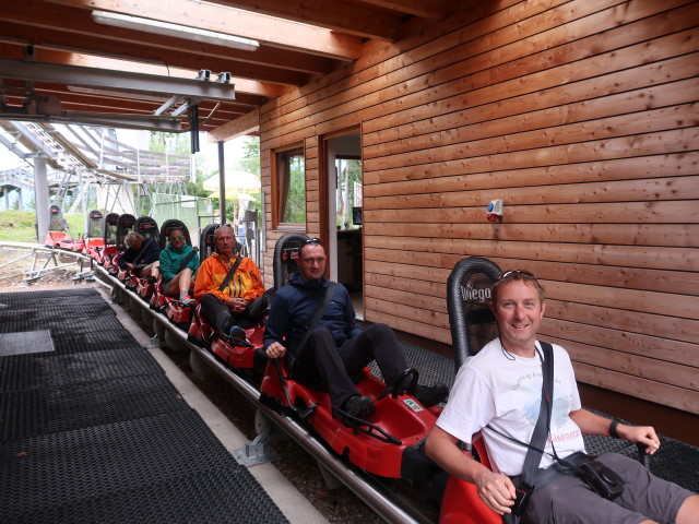 Gabriele, Ursa, Erich, Werner und ich in der Bergstation